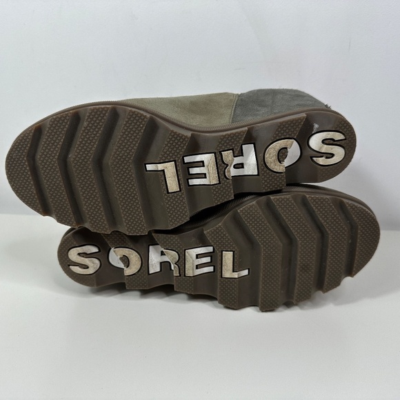 Sorel Joan Of Arctic Zip Wedge Bootie Suede Gray Women's Size 8 - Picture 12 of 12